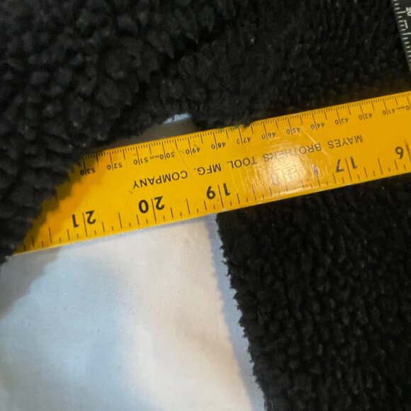 Fox Head Mens Black Hooded Faux Sherpa Lined Fleece Small - Picture 9 of 10